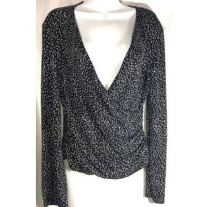 Metaphor Blouse Size L Long Sleeve  Metallic